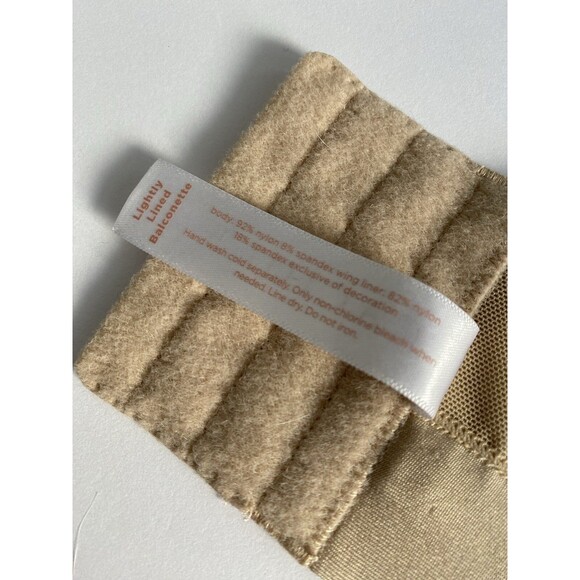 Cacique 46DDD Lot Of 2 Bras Nude & Black Lightly Lined Balconette Bra Underwire - Picture 4 of 10